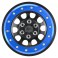 1/6 Steelies Stamped Steel 2.9 Dual Offset SCX6 Wheels Blue/Black