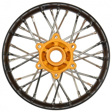1/4 Pro-Spec Aluminum V2 Bead Rear Wheel Black/Gold (1): Promoto-SM