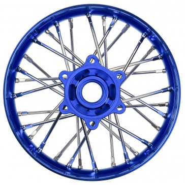 1/4 Pro-Spec Aluminum V2 Bead Rear Wheel Blue/Blue (1): Promoto-SM
