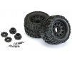 1/8 Trencher X F/R 3.8 MT Tires Mounted 17mm Black Raid (2)