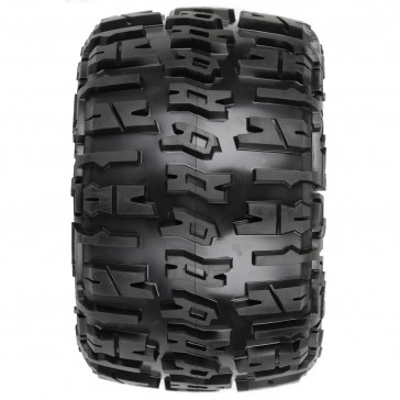 1/8 Trencher X F/R 3.8 MT Tires Mounted 17mm Black Raid (2)