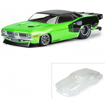 1/10 1972 Plymouth Barracuda Clear Body: Drag Car