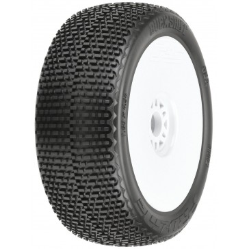 1/8 Buck Shot S3 Front/Rear Buggy Tires Mounted 17mm White (2)
