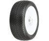 1/8 Buck Shot S3 Front/Rear Buggy Tires Mounted 17mm White (2)