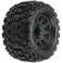 1/8 Badlands MX38 F/R 3.8 MT Tires Mounted 17mm Black Raid (2)