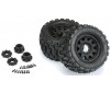 1/8 Badlands MX38 F/R 3.8 MT Tires Mounted 17mm Black Raid (2)