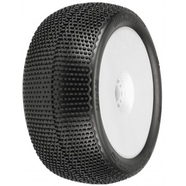 1/8 Buck Shot S3 F/R 4.0 Tires Mounted 17mm Wht Zero Offst Whls (2)