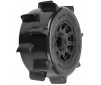 1/8 Sand Paw HP BELTED F/R 3.8 MT Tires Mounted 17mm Black Raid (2)