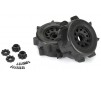 1/8 Sand Paw HP BELTED F/R 3.8 MT Tires Mounted 17mm Black Raid (2)