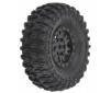 1/24 Hyrax Front/Rear 1.0 Tires Mounted 7mm Black Impulse (4): SCX24