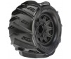 1/10 Dumont F/R 2.8 MT Tires Mounted 12mm/14mm Black Raid (2)