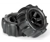 1/16 Sling Shot Fr/Rr 2.2 Sand Tires Mounted 12mm Blk Desperado (2)