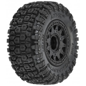 1/10 Aztek M2 F/R 2.2/3.0 SC MTD 12mm & 14mm Black Raid Wheels (2)