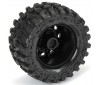 1/10 Hyrax F/R 2.8 MT Tires Mounted 12mm/14mm Black Raid (2)