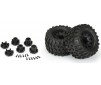 1/10 Hyrax F/R 2.8 MT Tires Mounted 12mm/14mm Black Raid (2)