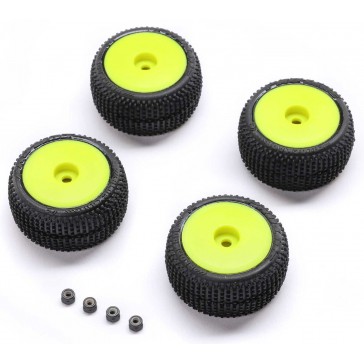 Blockade Tire Pro-Line OE Wheel Yellow Mounted: Micro-T