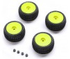 Blockade Tire Pro-Line OE Wheel Yellow Mounted: Micro-T