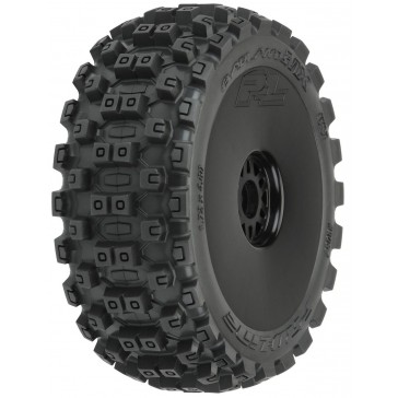 1/8 Badlands MX M2 Front/Rear Buggy Tires Mounted 17mm Black (2)