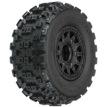 1/10 Badlands MX M2 Fr/Rr 2.2/3.0 SC Mounted 12mm Blk Raid (2)