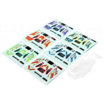 Axis T Body Pro-Line OE Spoiler Stickers Clear: Micro-T