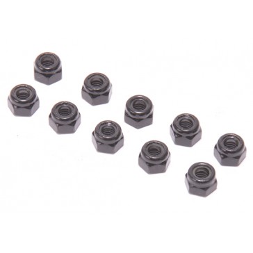 SPEED PACK - M4 Alloy Nyloc Nuts - Black - pk10