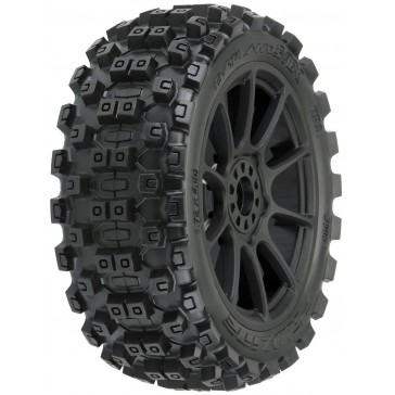 1/8 Badlands MX M2 F/R Buggy Tires Mounted 17mm Black Mach 10 (2)