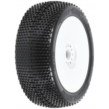 1/8 Hole Shot 2.0 S3 Front/Rear Buggy Tires Mounted 17mm White (2)