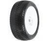 1/8 Hole Shot 2.0 S3 Front/Rear Buggy Tires Mounted 17mm White (2)