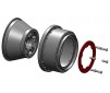 1/10 Split Six Rear 2.2/3.0 12mm Short Course Wheels (2) Red/Black