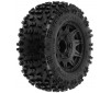 1/10 Badlands F/R 2.8 MT Tires Mounted 12mm/14mm Black Raid (2)