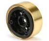 1/24 Rock Shooter Brass F/R 1.0 7mm Crawler Wheels (2) Black