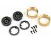 1/24 Rock Shooter Brass F/R 1.0 7mm Crawler Wheels (2) Black