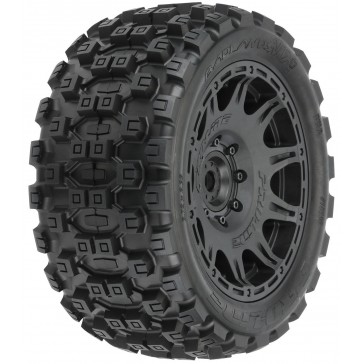 1/6 Badlands MX57 Front/Rear 5.7" Tires Mounted on Raid 8x48 Removabl