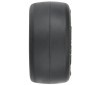 1/16 Reaction Rear Tires MTD 8mm Black/Silver (2): Losi Mini Drag