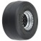 1/16 Reaction Rear Tires MTD 8mm Black/Silver (2): Losi Mini Drag