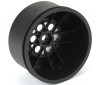 1/16  Showtime+ Rear 8mm Hex Wheels Black/Silver (2): Losi Mini Drag