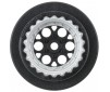 1/16  Showtime+ Rear 8mm Hex Wheels Black/Silver (2): Losi Mini Drag