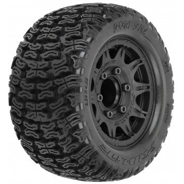 1/10 Bonesaw F/R 2.8 MT Tires Mounted 12mm/14mm Black Raid (2)