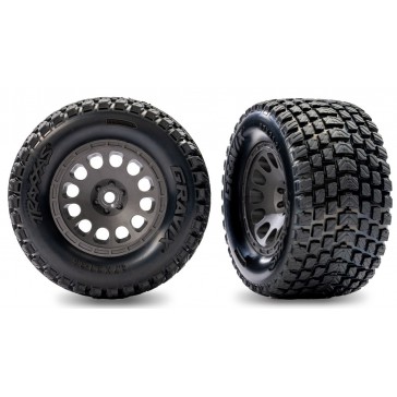 Gray Rear Mini XRT Wheels w/ Gravix Tires (2)