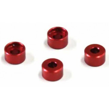 Mini-Z MR03 Aluminium Collar for MZW418 (4) 3.0mm/Red
