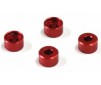 Bagues Alu pour MZW418 Mini-Z MR03 3.0mm (4) Rouge
