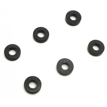 Rondelles anodisées 3x7x2mm (6) - Noires