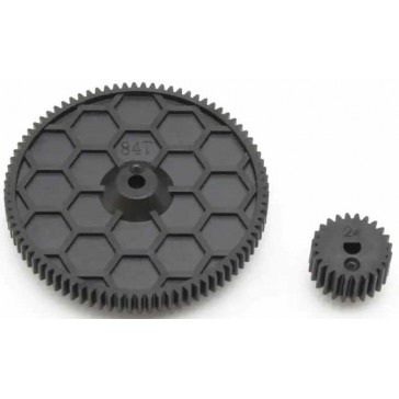 Couronne 84 Dents/Pignon moteur 24 Dents Fazer FZD2 (48Dp)