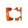 Orange Aluminum Caster Blocks (L&R)