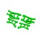 Green Front Upper & Lower Suspension Arms (L&R)