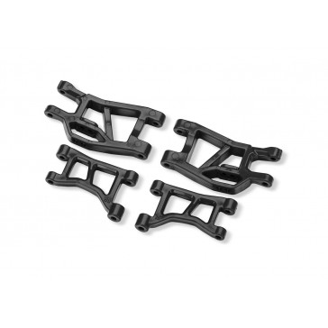 Black Front Upper & Lower Suspension Arms (L&R)