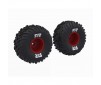 dBoots Cut Chevron MT Tire Set Glued Red