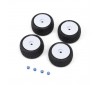 1/28 Electron 2.0 T F/R Tires Mounted 7mm White (4): Micro-T