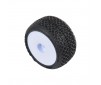 1/28 Electron 2.0 T F/R Tires Mounted 7mm White (4): Micro-T