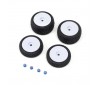 1/24 Electron 2.0 Buggy F/R Tires Mounted 7mm White (4): Micro-B